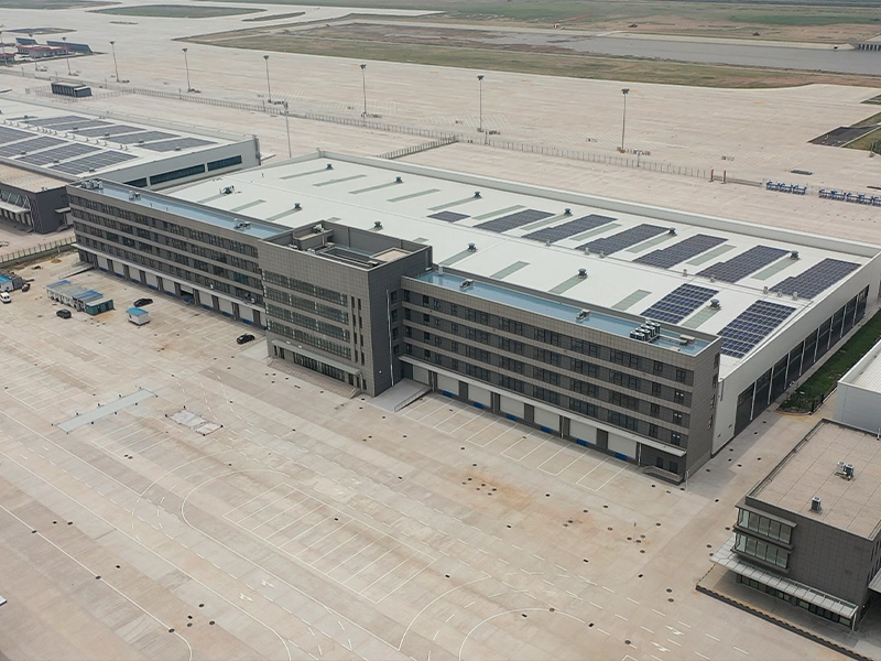 بناء هيكل جدار فولاذي لمركز عبور المطار